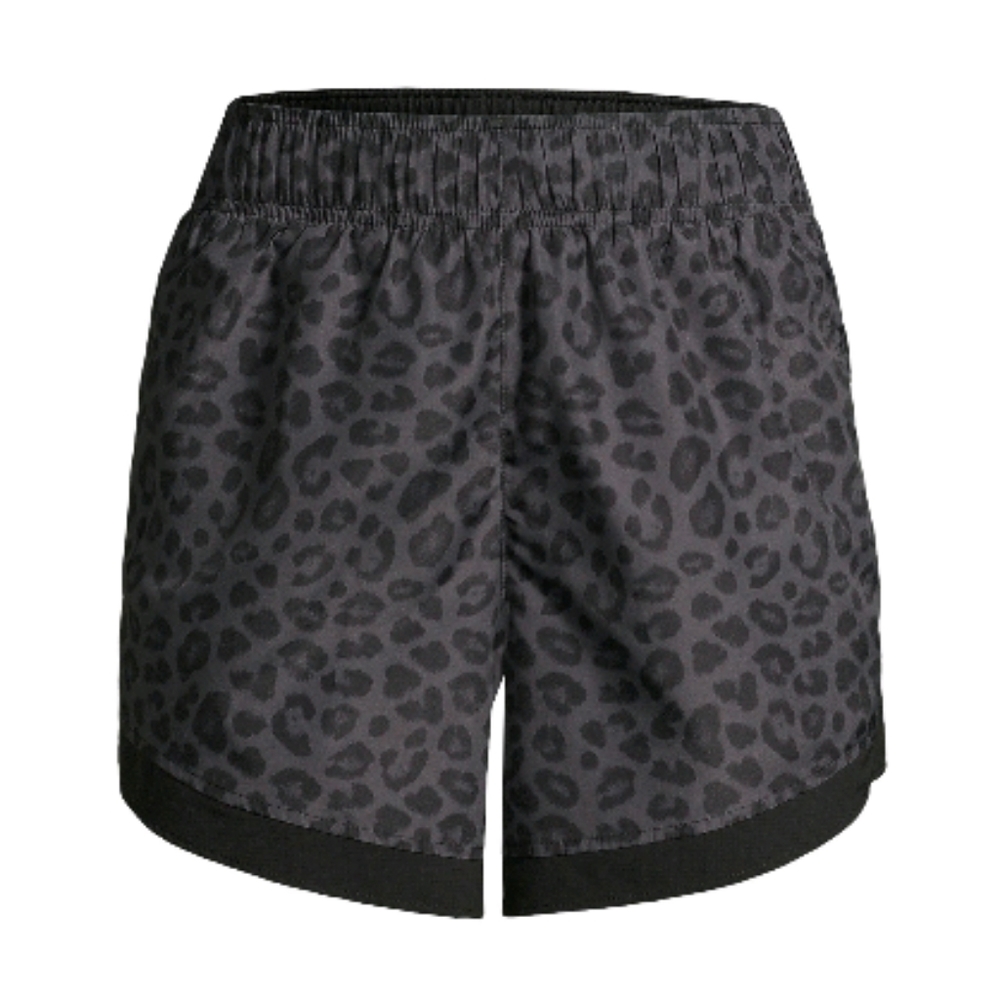 NWT Athletic Works Sporty Running Shorts | Black/Grey Exotic Print | Size S